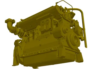 Caterpillar G3306 TA Engine 3D Model preview