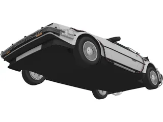 DeLorean DMC-12 BTTF II (1981) 3D Model preview