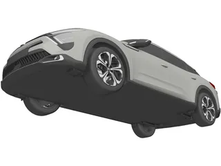 Citroen C5 X (2022) 3D Model preview