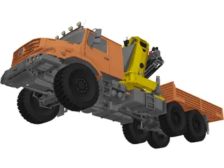 Mercedes-Benz Zetros 6x6 Sattel 3D Model preview