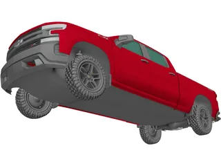 Chevrolet Silverado LT Crew Cab (2018) 3D Model preview