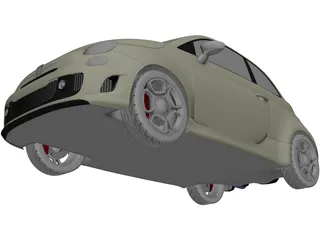 Fiat 500 Abarth Noire (2012) 3D Model preview