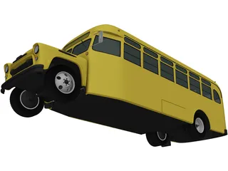 Chevrolet 6700 School Bus (1955) 3D Model preview