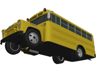 Chevrolet 4500 School Bus (1956) 3D Model preview