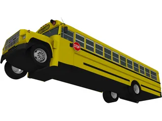 Ford B-700 Thomas Conventional School Bus (1984) 3D Model preview