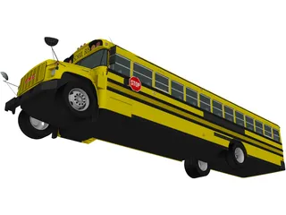 GMC B-Series School Bus (2000) 3D Model preview