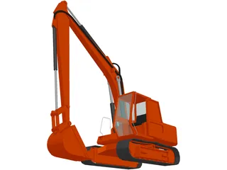Track Hoe 3D Model preview