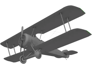Biplane Sopwith Camel 3D Model preview