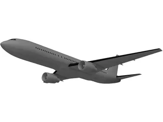 Boeing 767-200 3D Model preview