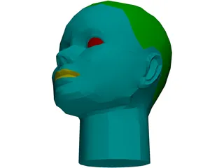 Head Female 3D Model preview