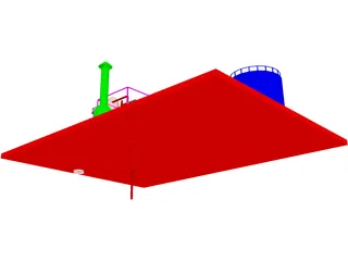 Oil Refinery 3D Model preview