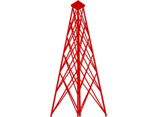 Oil Drill Rig 3D Model preview