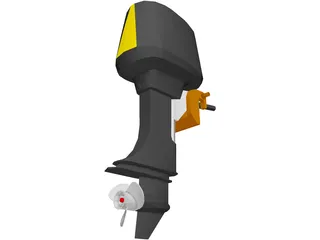 Outboard Motor 30hp 3D Model preview