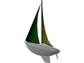 Sailboat 3D Model preview
