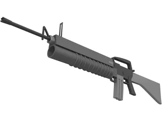 M16 A1 3D Model preview