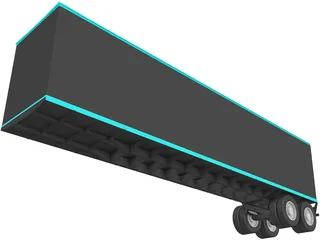 Trailer Box 3D Model preview