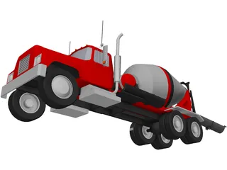 Cement Mixer 3D Model preview