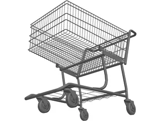 Shopping Cart 3D Model preview