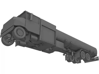 Fuel Truck 3D Model preview