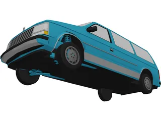 Plymouth Voyager (1987) 3D Model preview