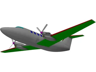 Beechcraft Super King Air 200 3D Model preview