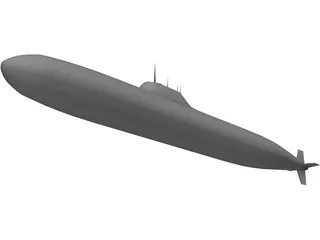 Alpha Submarine 3D Model preview