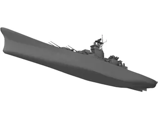 Iowa Battleship 3D Model preview