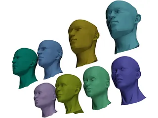 Heads Collection 3D Model preview