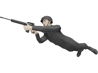 Soldier 3D Model preview