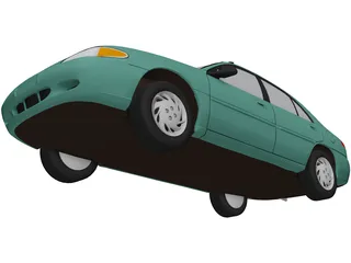 Ford Escort SE (1998) 3D Model preview