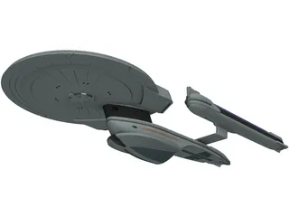 Star Trek Enterprise B 3D Model preview