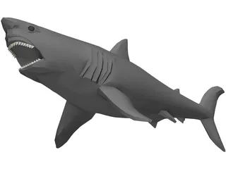 Shark Great White 3D Model preview
