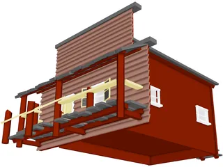 Store Old West 3D Model preview