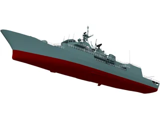 Anzag Class Frigate 3D Model preview
