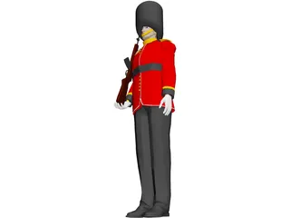 Buckingham Palace Guard 3D Model preview