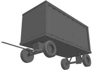 Baggage Cart 3D Model preview