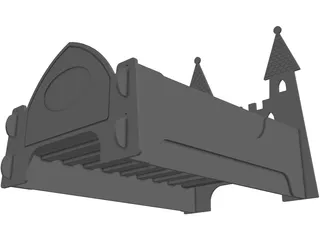 Fairy Castle Bed 3D Model preview