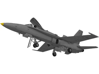 F-18C 3D Model preview