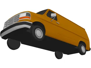 Dodge Van 3D Model preview