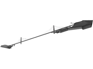 Golden Gate Bridge 3D Model preview