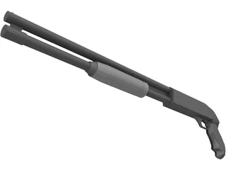 Remington Black Jack Shotgun 3D Model preview