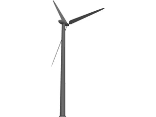 Wind Turbine 3D Model preview