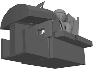 F-15 Cockpit with Pilot and Seat 3D Model preview