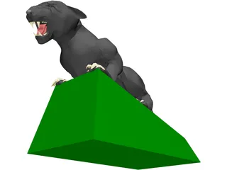 Panther Statue 3D Model preview