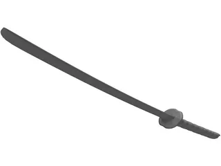 Katana Japanese Sword 3D Model preview