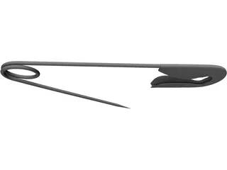 Safety Pin 3D Model preview