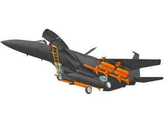 F-15E Strike Eagle 3D Model preview