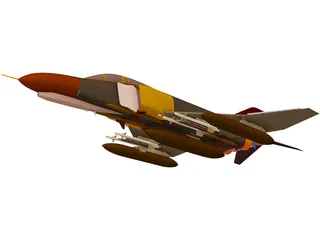 F-4E Phantom 3D Model preview