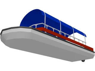 Taxi Boat 3D Model preview