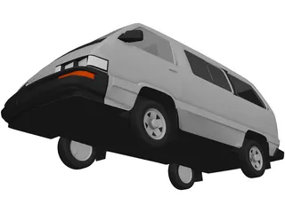 Toyota Van (1987) 3D Model preview